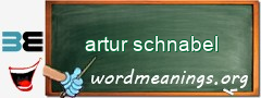 WordMeaning blackboard for artur schnabel